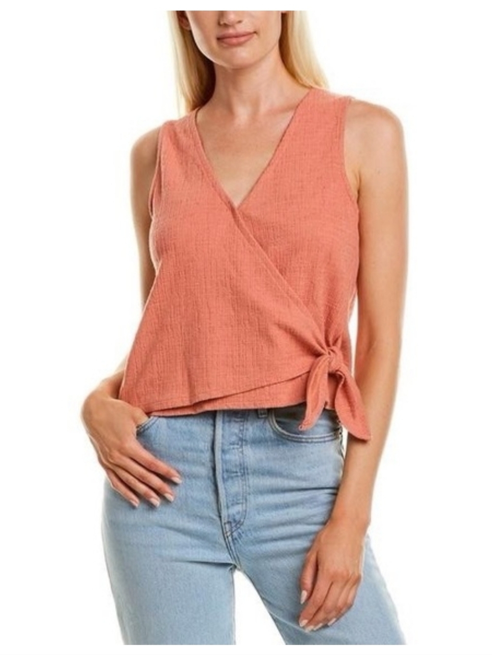 Madewell Texture And Thread Sweet Dahlia Wrap Top Size L